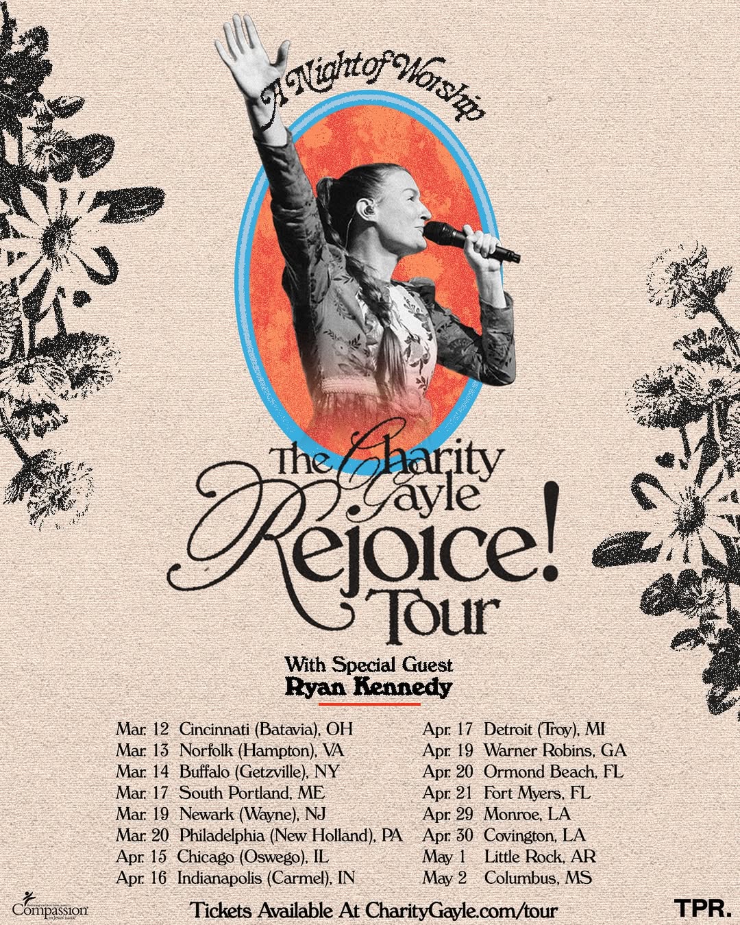 Charity Gayle A Christmas Night of Worship, REJOICE Tour Tour Poster 2025-2026